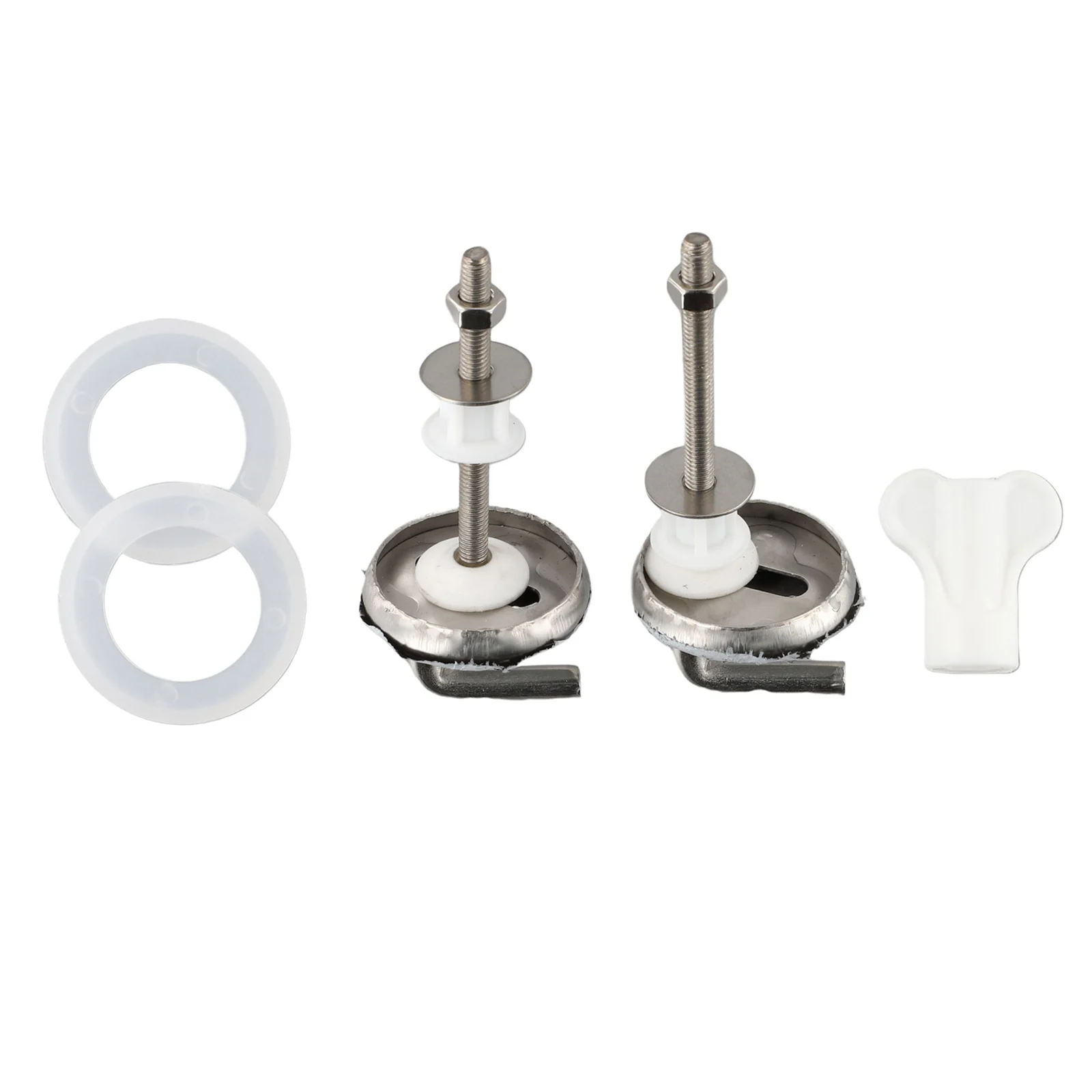 Stainless Steel Seat Hinge Flush Toilet Cover Mounting Connector Toilet Lid Hinge Mounting Fittings Replacement Parts