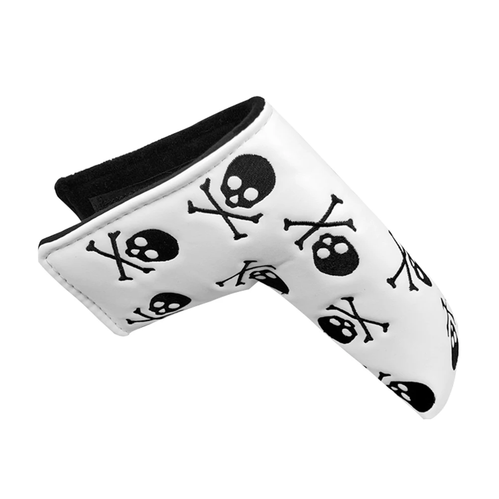 

Golf Putter Skull Pattern Cover Club Head Sleeve Skull Pattern Golfs Sports Accessory Durable PU Waterproof Practical