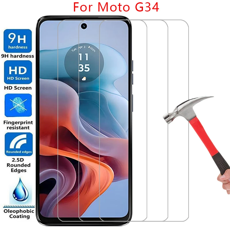 phone case for motorola moto g34 5g tempered glass on motorolag34 motog34 motog g 34 34g back cover 360 motorol mot g34case cas