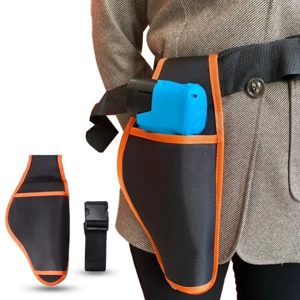 Caixa de armazenamento de bateria tesoura de poda elétrica saco de cintura wearable preto & laranja cinto kit de ferramentas estéticas tesouras elétricas bolsos