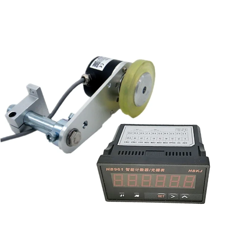 CALT Fabric Leather Length Wheel Counter Meter Device 200mm 0.5mm Accuracy Wheel Pulse Encoder GHW38