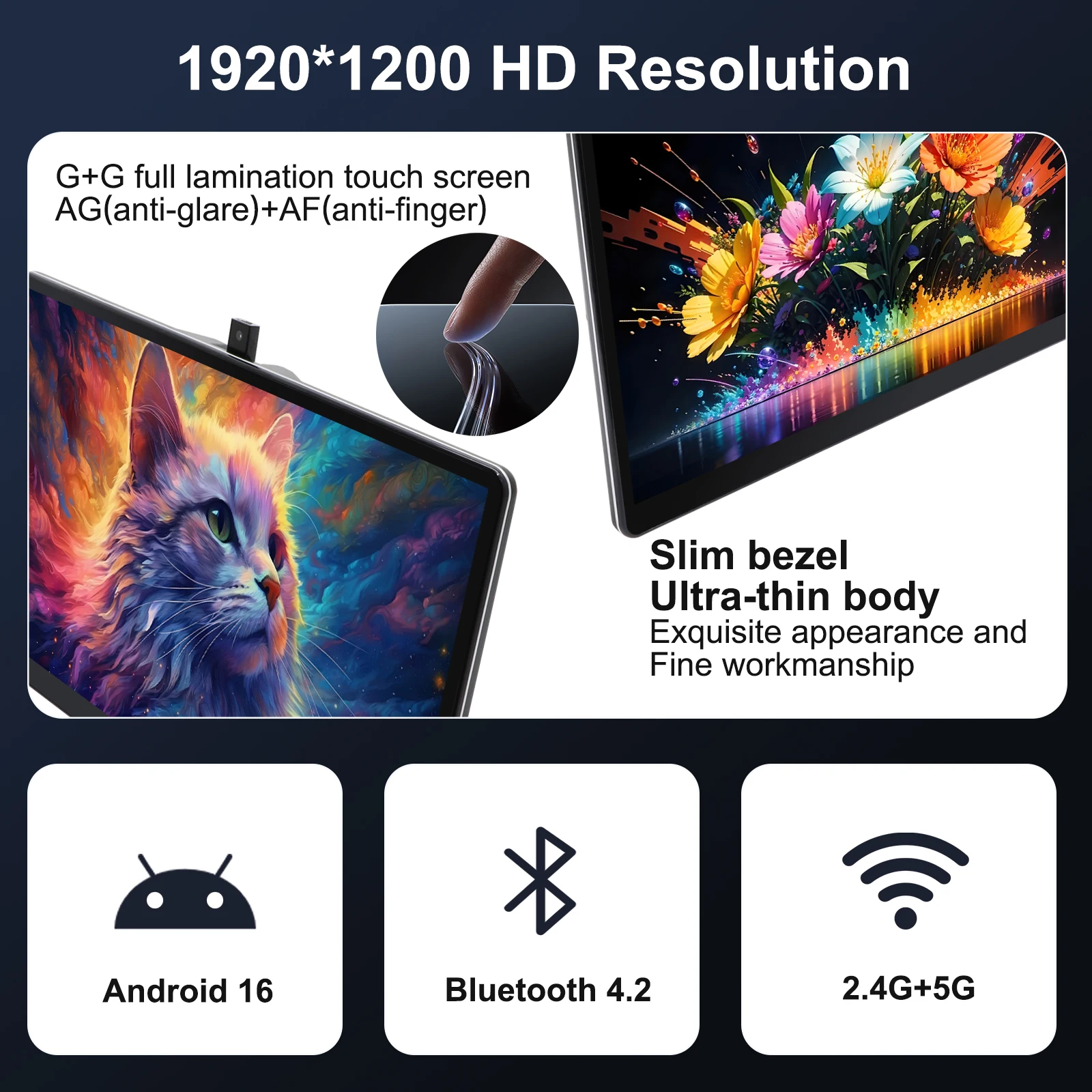 4K Headrest Monitor For BMW X5 X6 X7 2023-2026 LCI 13.3inch 4G 64G Android 16 Front Camera Type C Fast Charge HDMI Player Kit