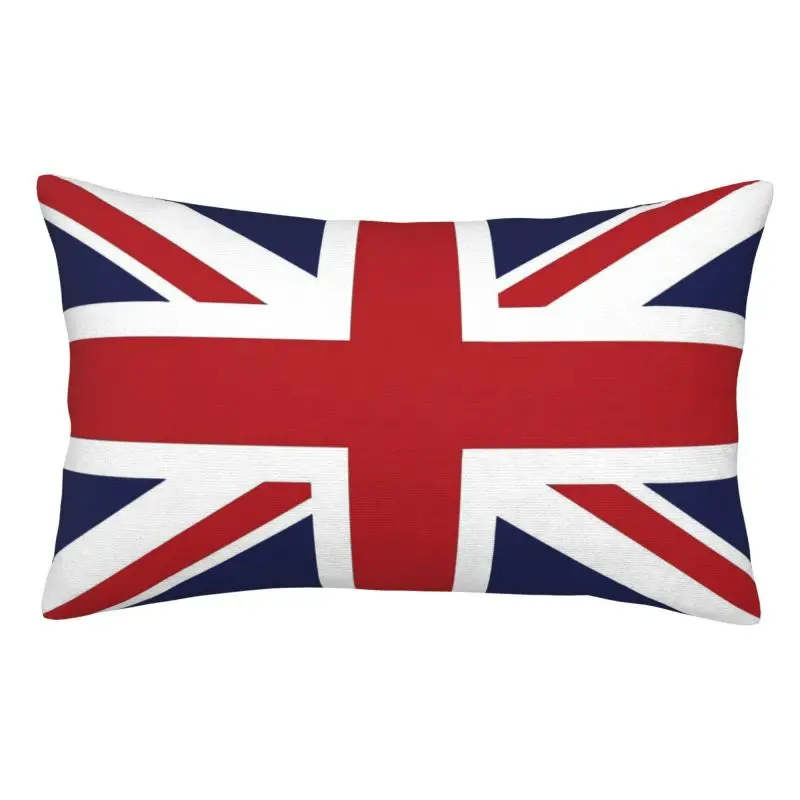 Custom Union Jack Flag Throw Pillowcase Polyester Cushion Cover Home Bed Sofa Office Decor Comfort Pillow Case 30x20 Inches