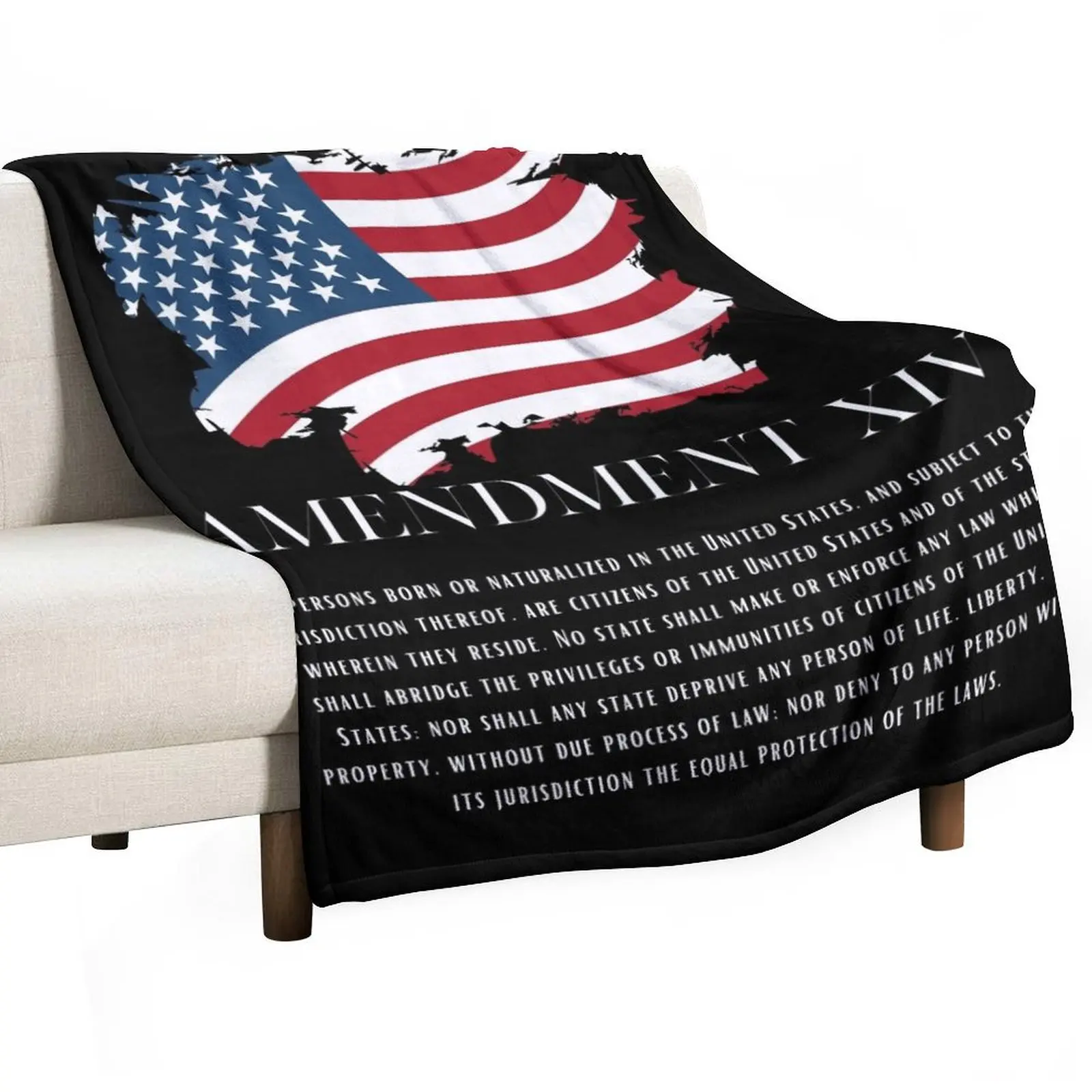 Amendment XIV Throw Blanket Retros Decorative Sofas Blankets