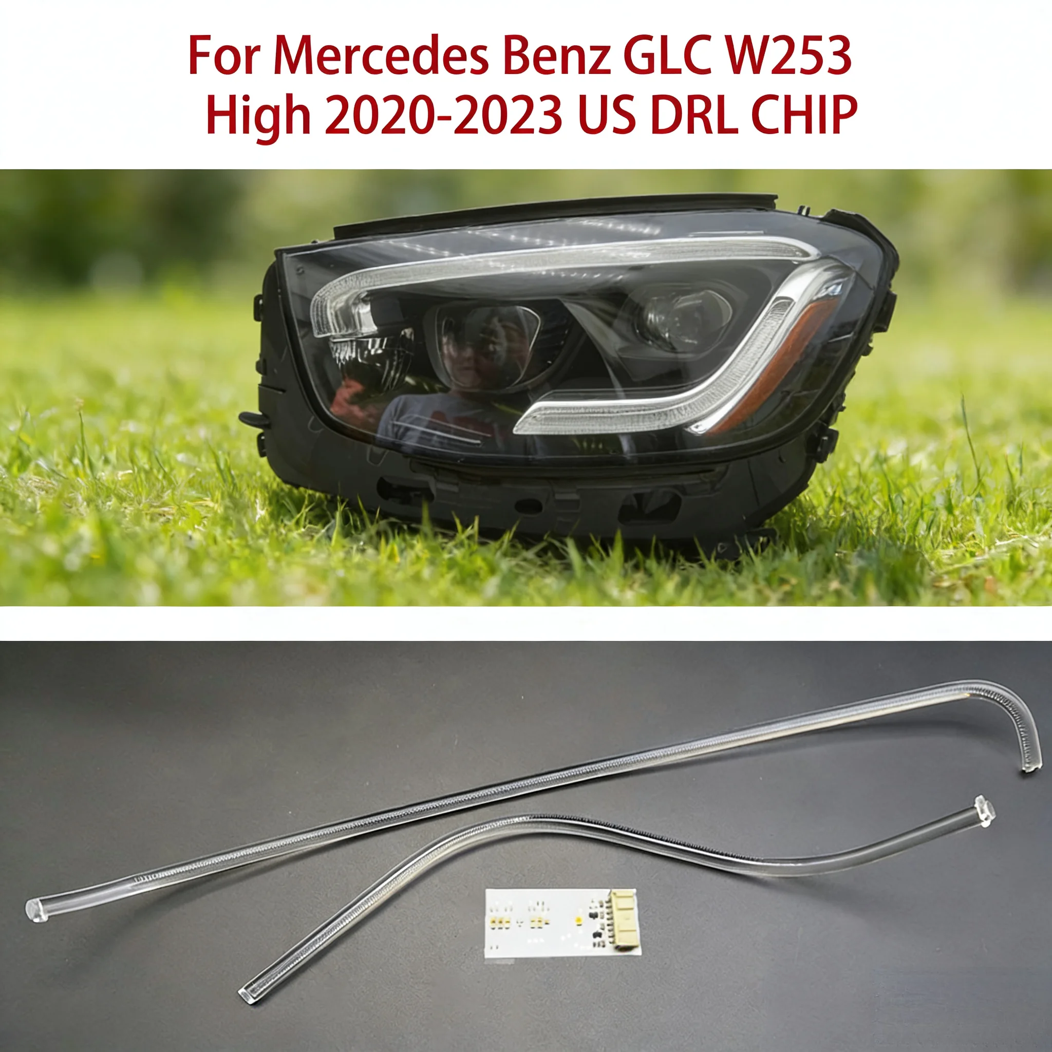 

Headlight Spare Parts For Mercedes-Benz GLC W253 White Light Car DRL CHIP Conduit Strip 20-2023 LED Angel Eye Ballast US Edition
