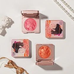 Three-dimensional Relief Single Color Blush Palette Waterproof Lasting Moisturizing Makeup Blusher Mud Rouge Contouring Cosmetic