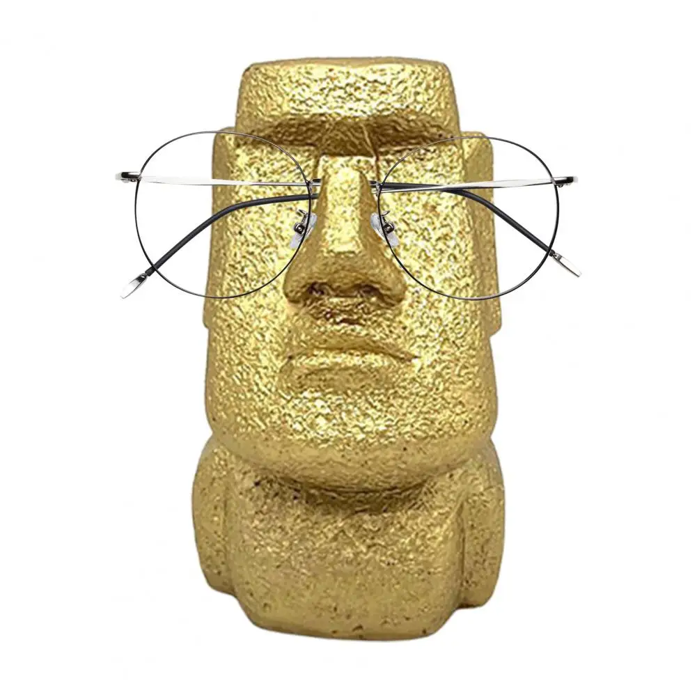 Creative Funny Man Head Eyeglasses Holder Resin Abstract Male Bust Eyeglass Stand Tabletop Decor Glasses Organizer