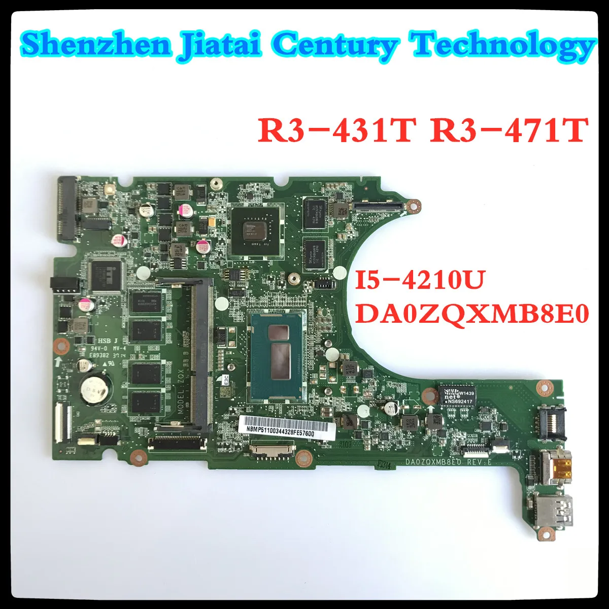 

Laptop Motherboard With I5 CPU For ACER Aspire R3-471T R3-471 NB.MP411.007 DA0ZQXMB8E0 4GB RAM DDR3 100% Fully tested