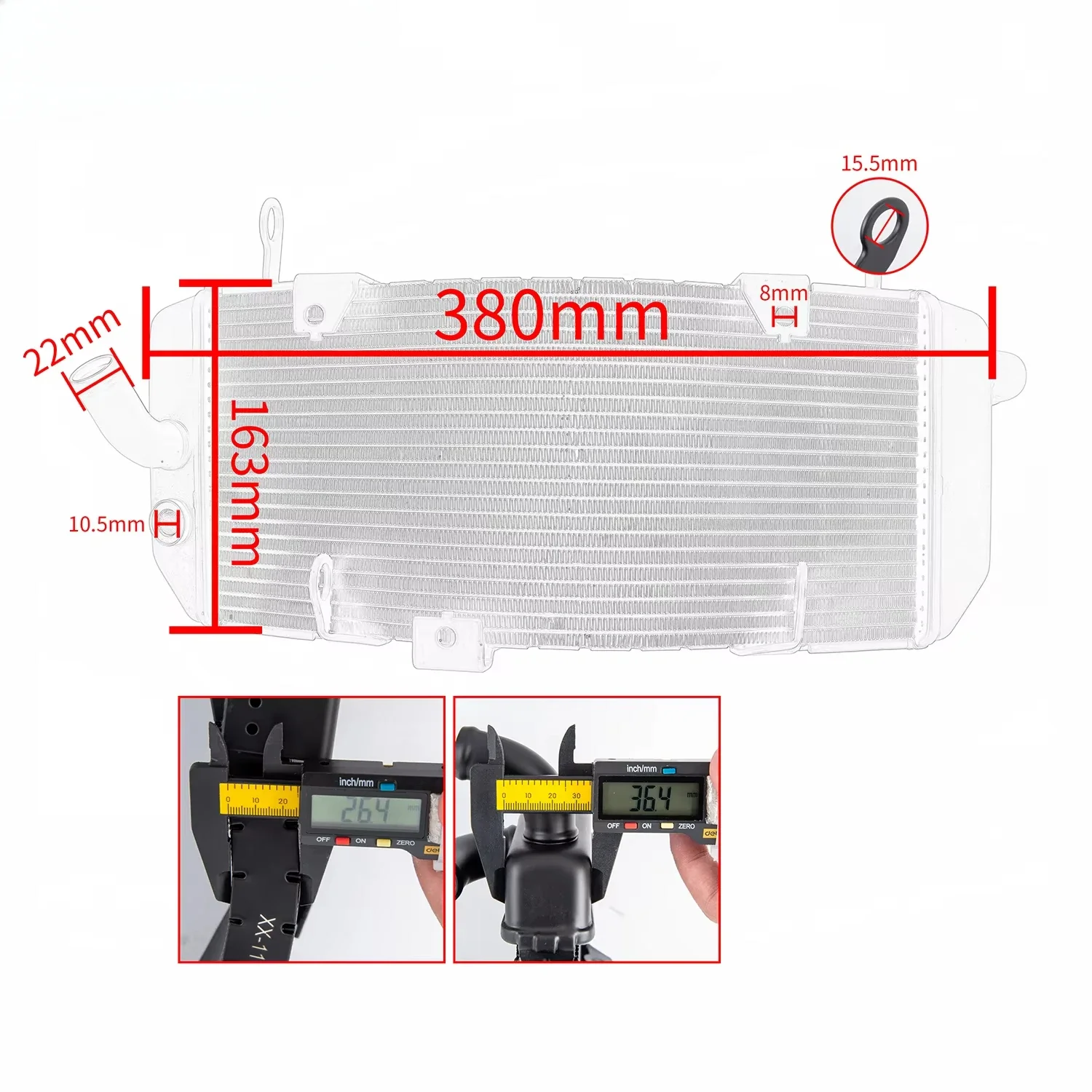 For Yamaha T-MAX 530 2017-2019 Motorcycle Aluminium Replacement Accessories Engine Radiator Cooler Cooling