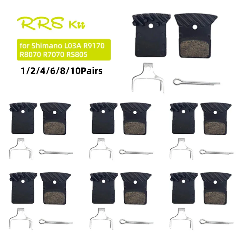 Rrskit pastilha de freio de resina para bicicleta, pastilhas de freio para estrada mtb para shimano l03a ultegra r9170 r8070 r7070 rs805 rs505 xtr m9100 k02s