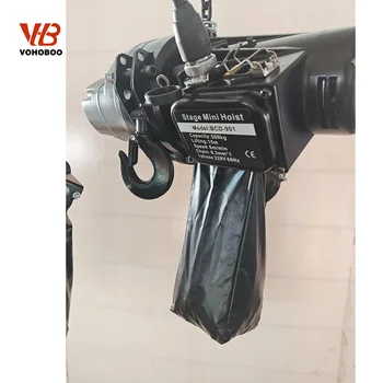 500kg Low-Noise Electric Chain Hoist For Concert Event Rigging New Black Steel Stage Hoist With 380v Voltage For Truss Lighting