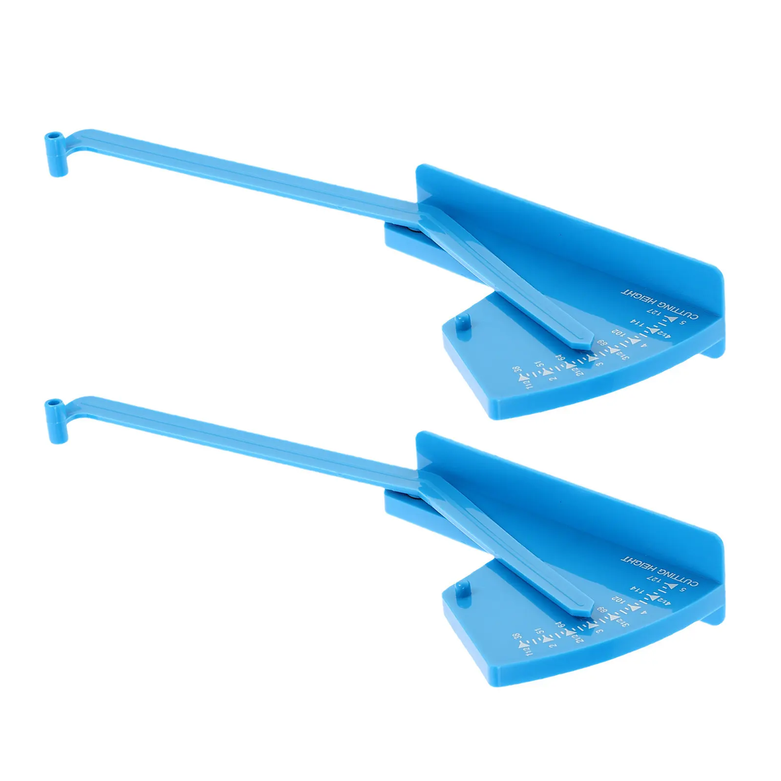 2Pcs Deck Level Gauges Lawn Mower Measuring Ruler Sturdy ABS Material Lawn Deck Level Gauge Tool Digital Depth Gauge