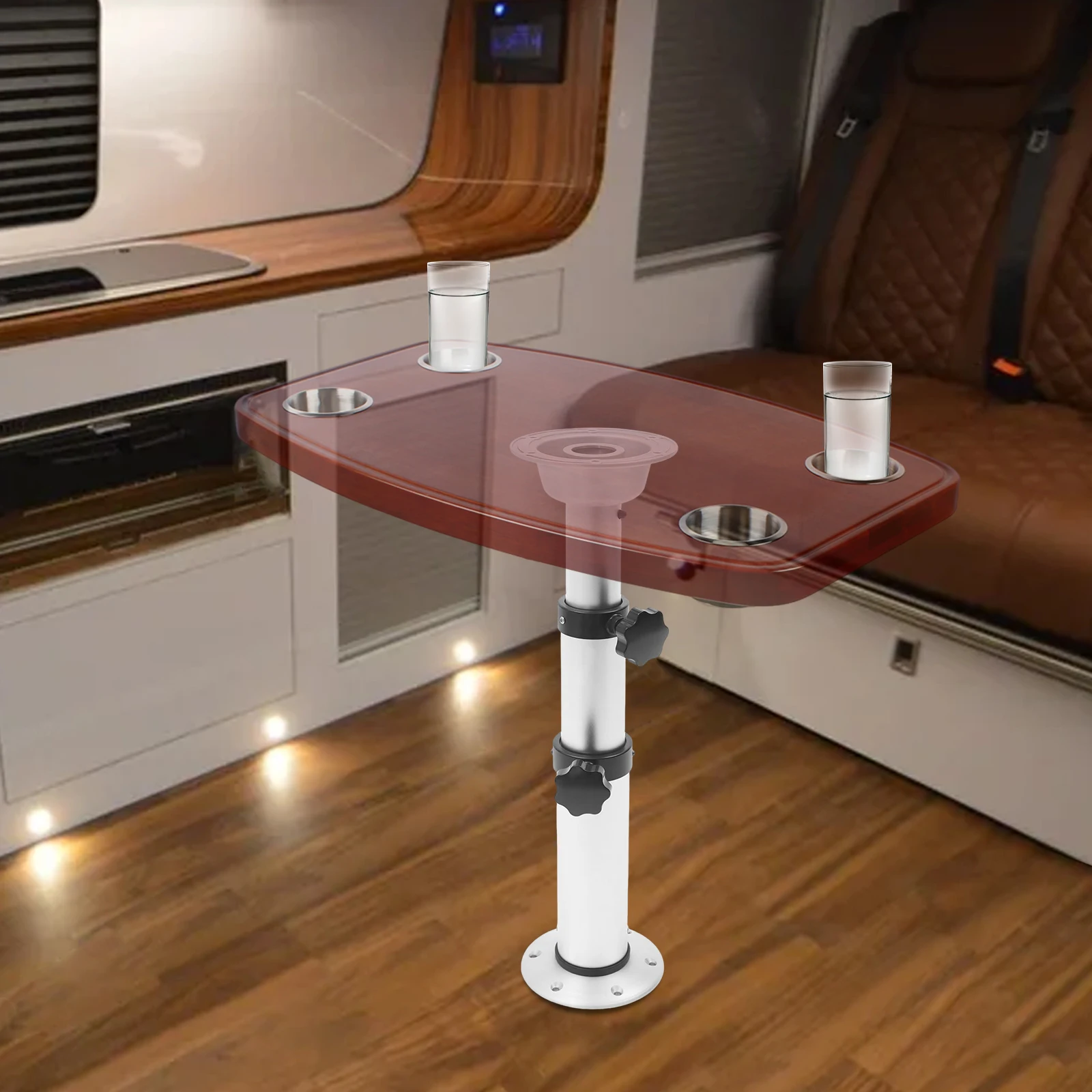 

Table Legs Adjustable RV Boat Table Pedestal Stand 43-74cm for RVs, Campers, Trucks, Yachts, Homes, Balconies, Workshops, etc