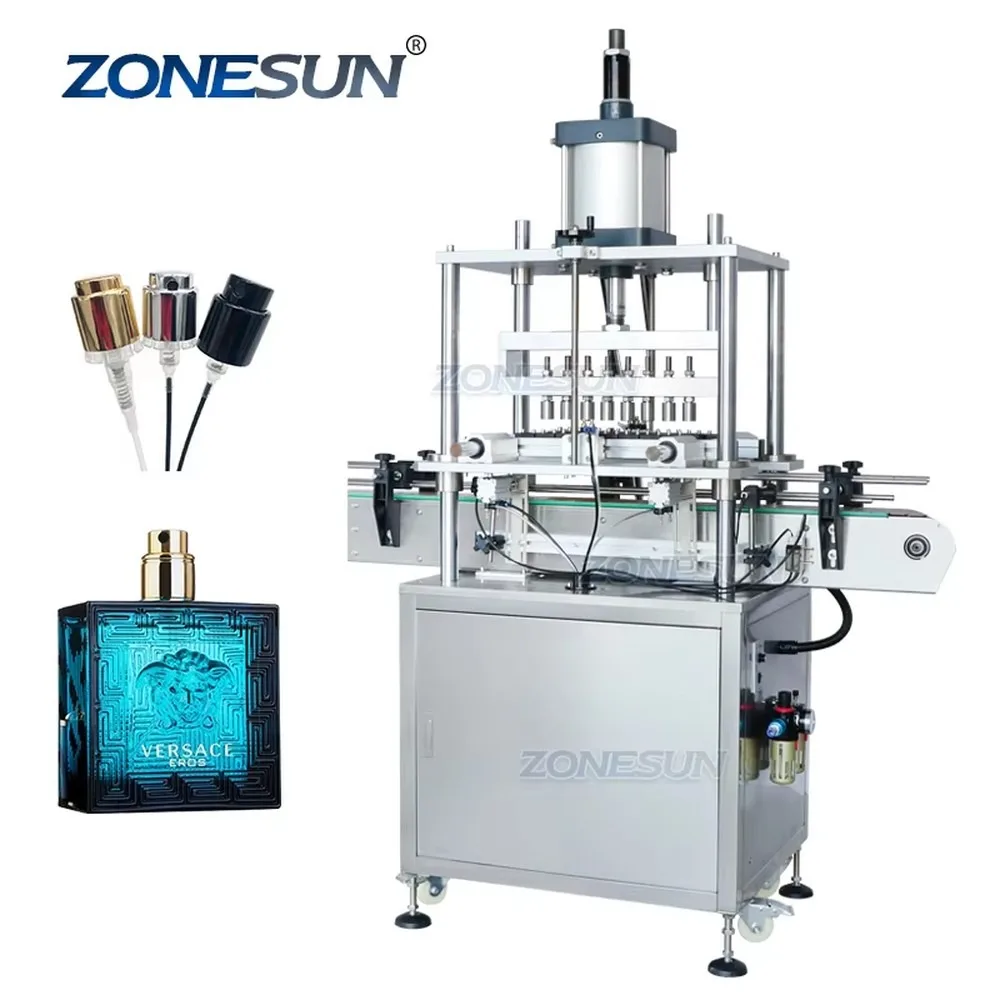 Automatic Perfume Bottle Capping Machine Sprayer Cap Crimping Collaring Tool for Small Business Production Line