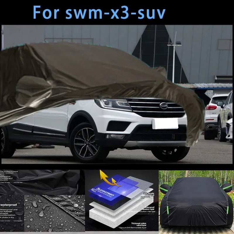 

For swm-x3-suv Outdoor Protection Full Car Covers Snow Cover Sunshade Waterproof Dustproof Exterior Car accessories