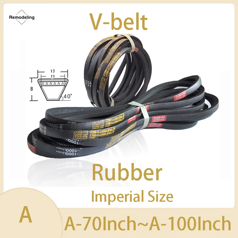 

V-Belt A Section Triangle Belt Rubber Mechanical Industrial Transmission Belt Imperial Size A-70 71 72 73 74 75 76 77~100Inch