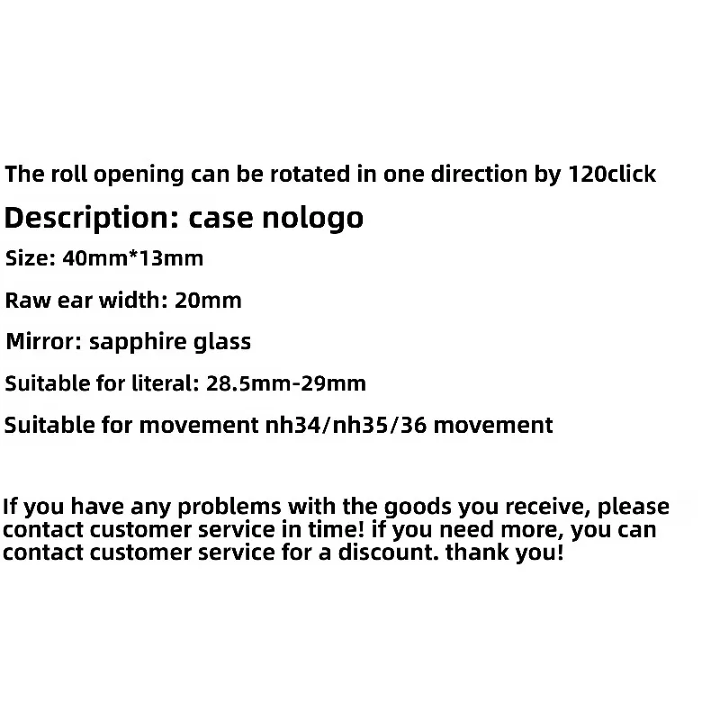 لعلبة NH35 حافظة من الفولاذ المقاوم للصدأ زجاج الياقوت المناسب لملحقات تعديل ساعة الحركة NH34/36