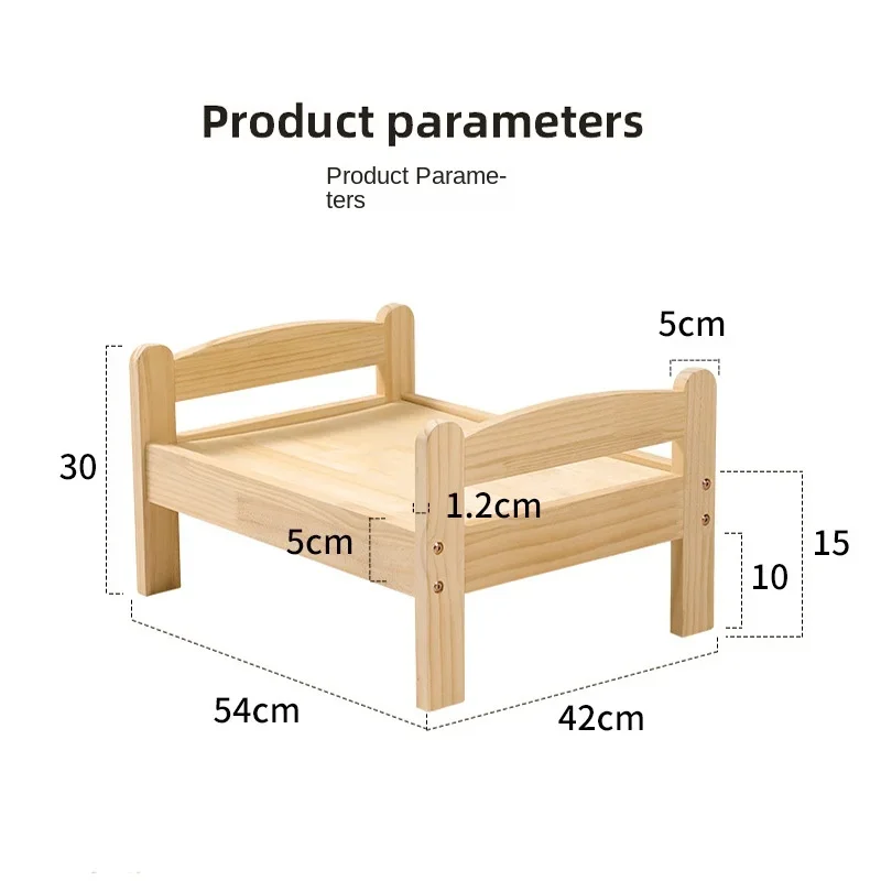 summer and winter four-season universal floor-standing wooden removable and washable princess bed cat bed