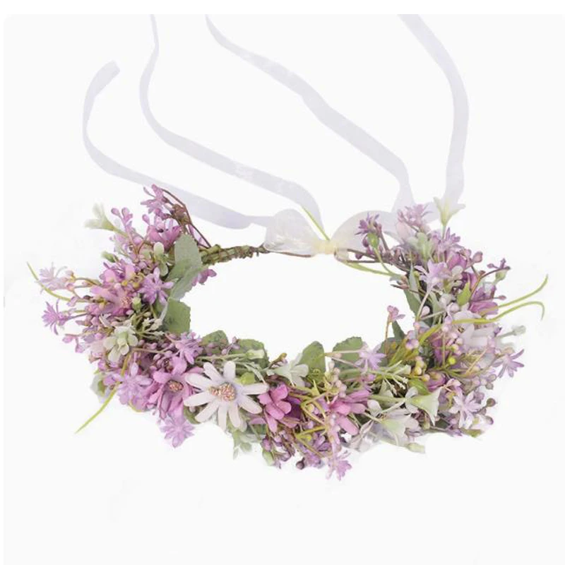 

Artificial Baby Breath Green Headpiece Bridal Flower Crown Eucalyptus Halo Wedding Leaf Floral Crown Headband Photo Prop