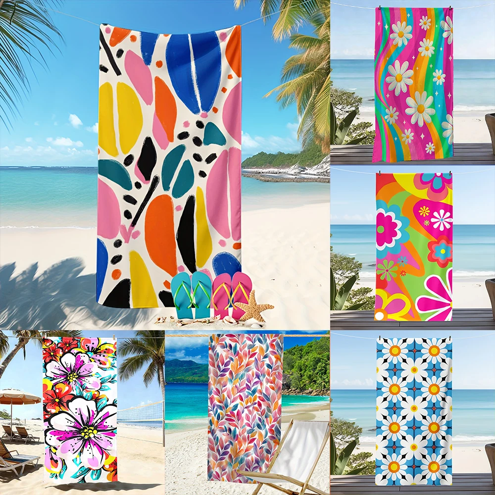 1PC Tropical Fruit Beach Towels, swimming, camping, big bath towels, essential travel accessories