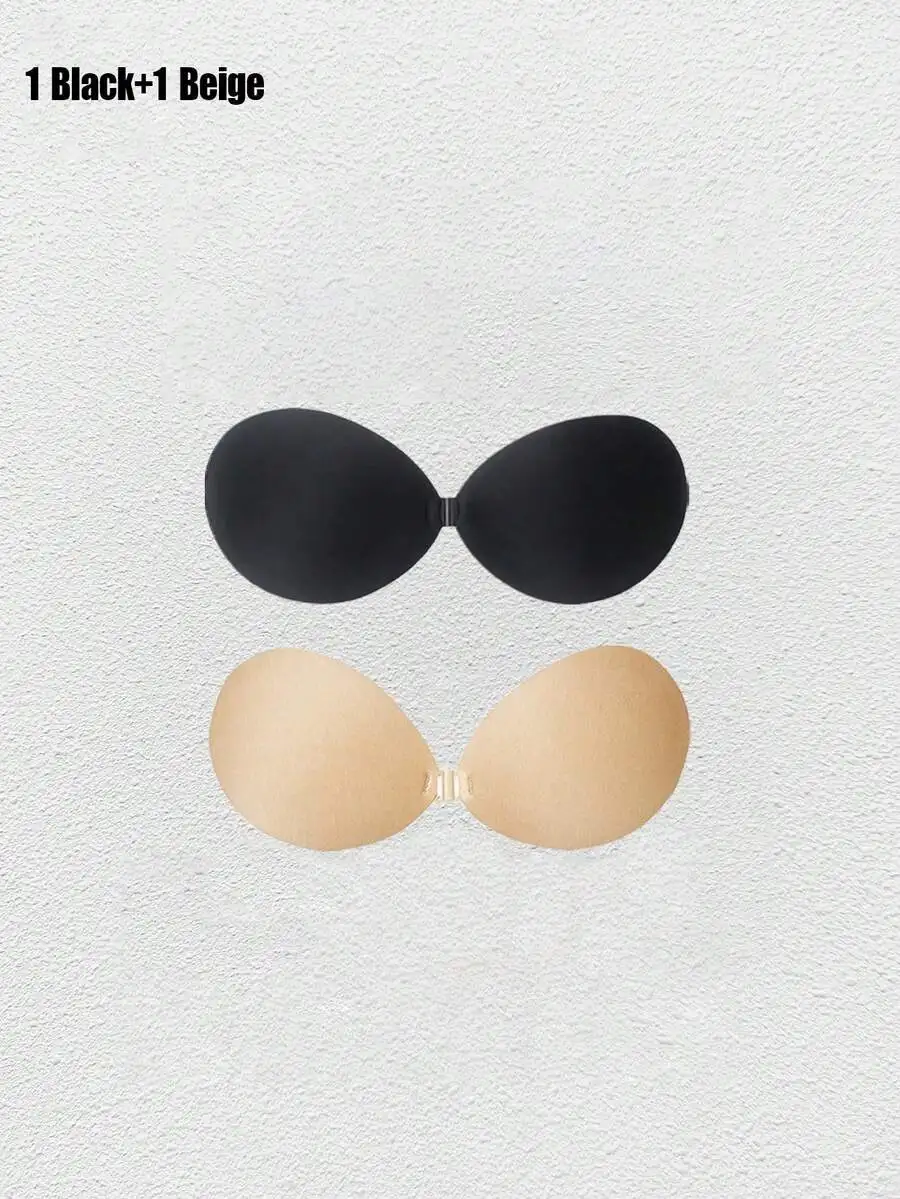 2 Pairs Sticky Bra Invisible Push Up Breast Lift Backless Nipple Cover Self Adhesive Strapless Bra Reusable