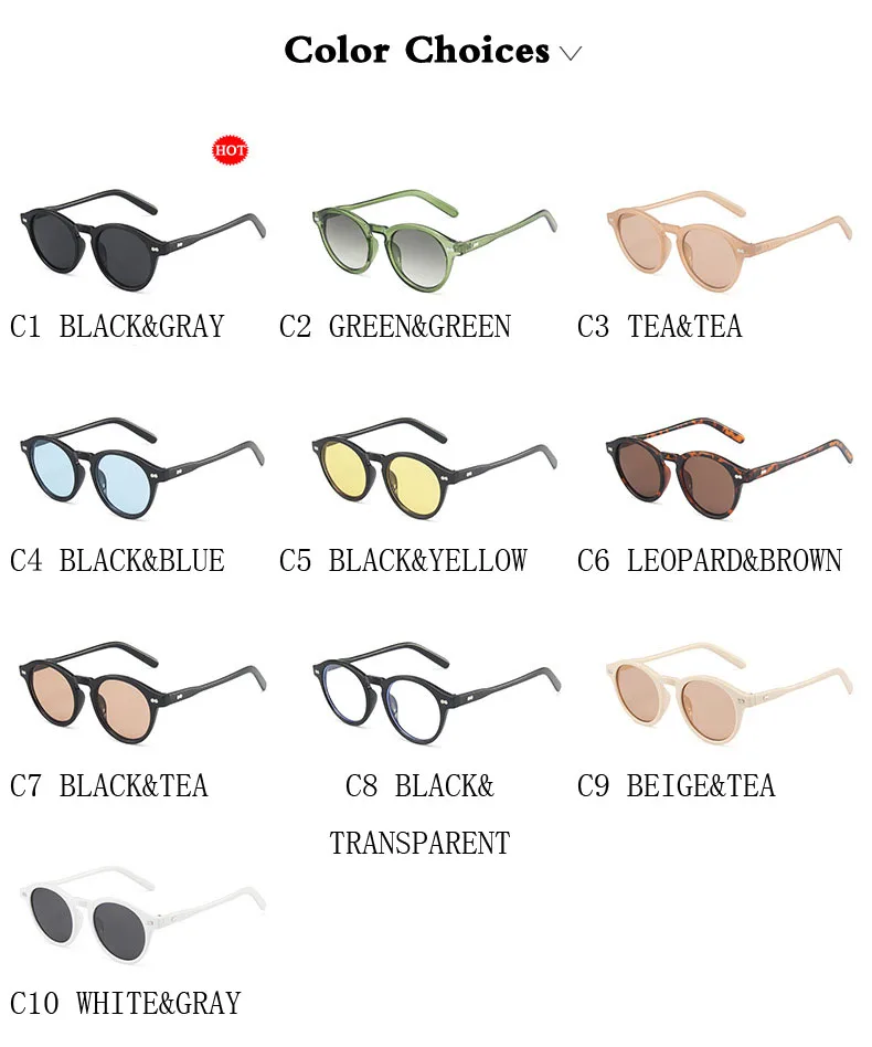 Vintage Runde Sonnenbrille Frauen Kleine Rahmen Sonnenbrille Für Männer Marke Designer Brillen UV400 – Detail 4