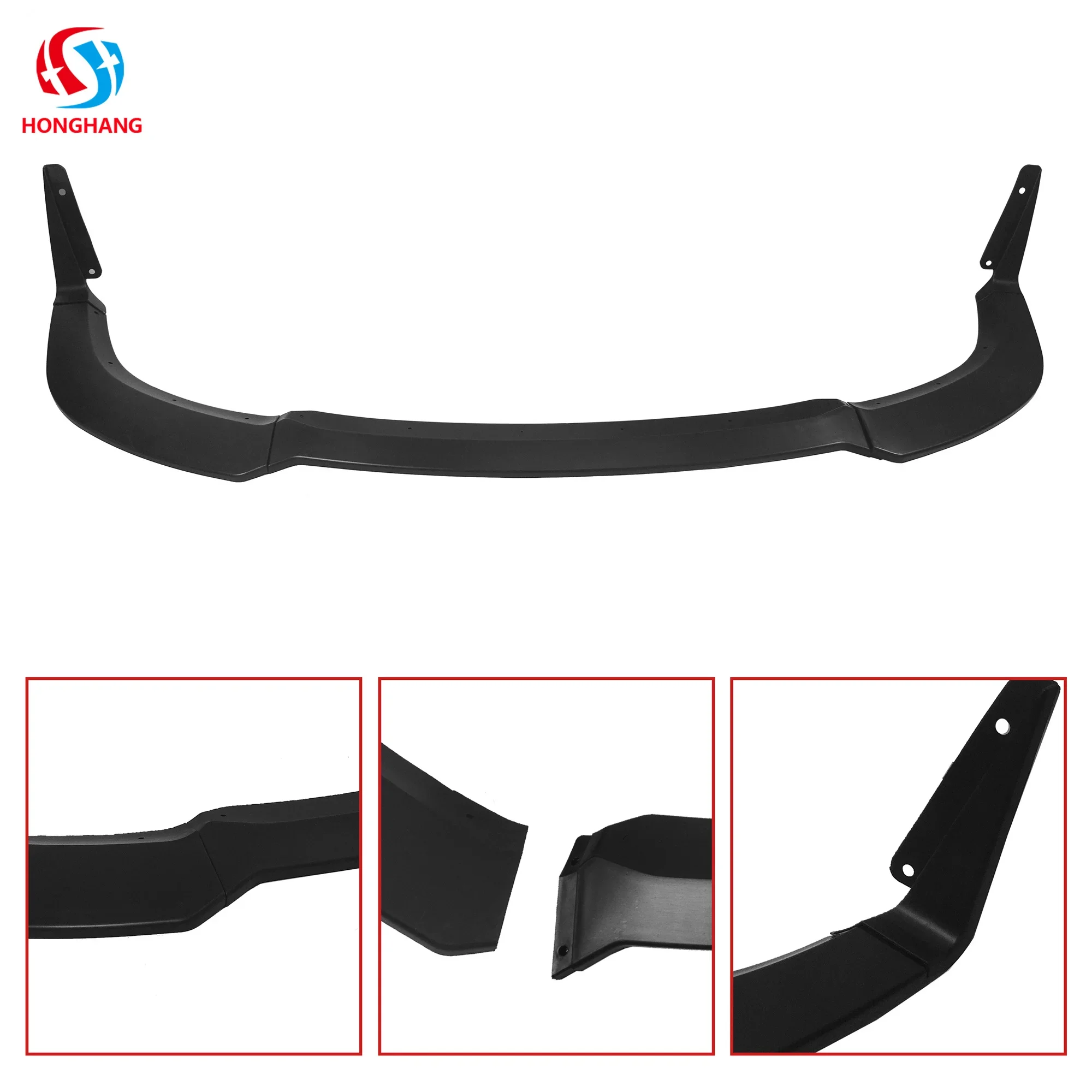 honghang auto parts carbon fiber 5-stage front bumper lip splitter for do-dge durango front lip body kit accessories 2018