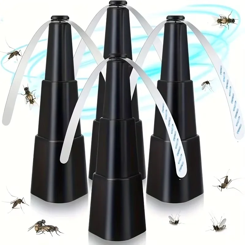 1PC Holographic Blade Fly Repellent Fan Multi for Indoor Outdoor Tables Effective Bug Deterrent Keep Flies Away