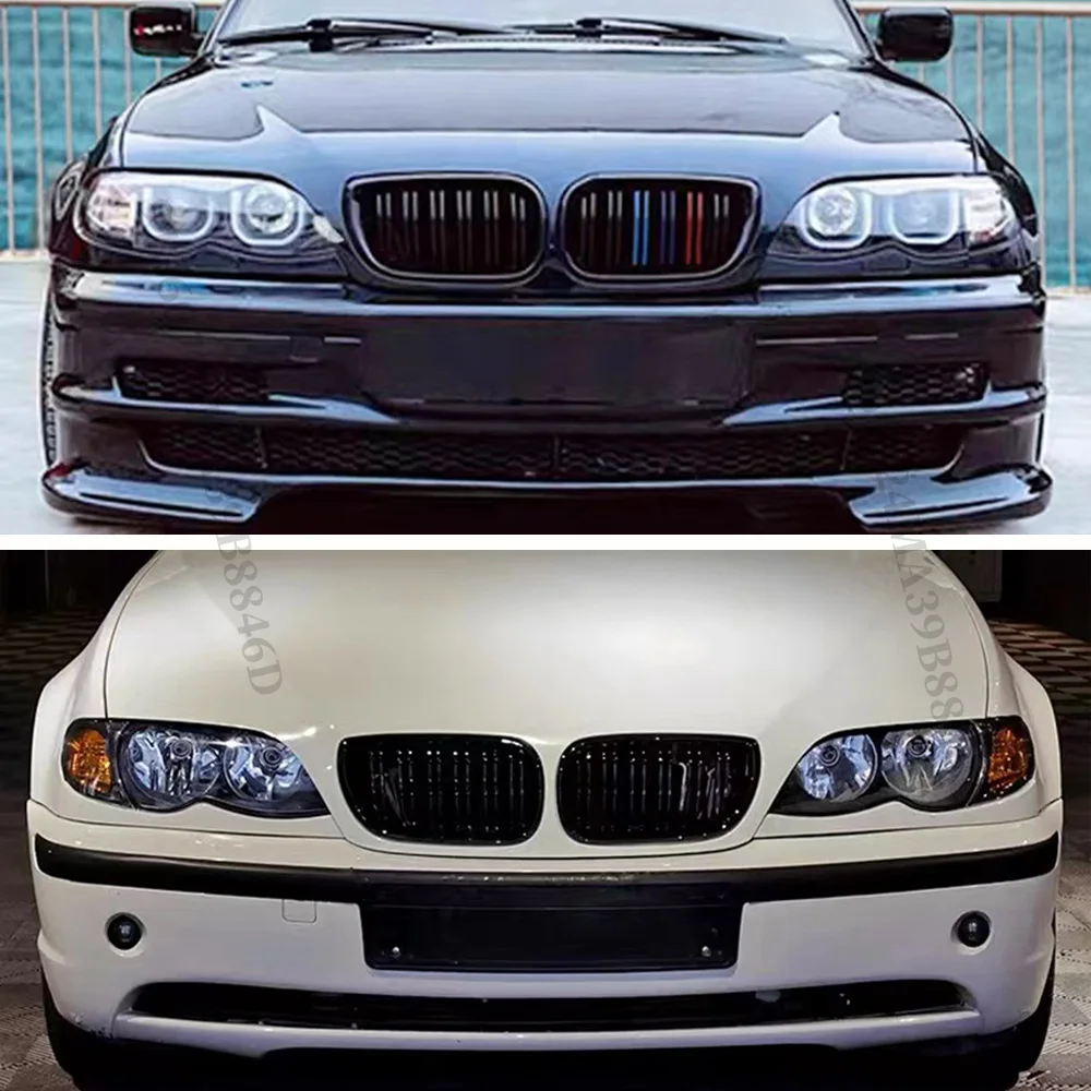 Siatka wlotowa przednia chłodnica Kratka nerkowa Kratka maski Kratka zderzaka Kratka Akcesoria do BMW E46 serii 3 4-drzwiowy 2002-2005 Tuning — zdjęcie 3