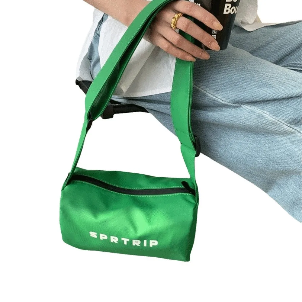 

Повседневная квадратная сумка из ткани Оксфорд, большая вместительная спортивная сумка-мессенджер с буквенным принтом, сумка через плечо в японском стиле с регулируемым ремнем