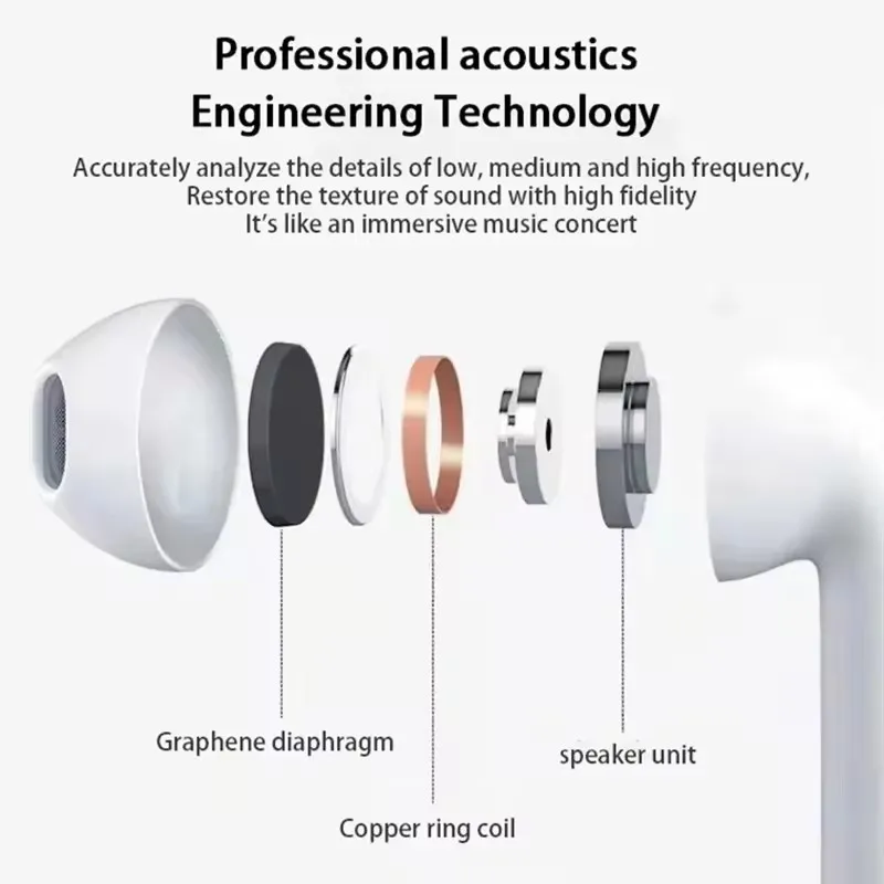 TWS Pro6 auricolare cuffie Bluetooth con microfono 9D Stereo Pro 6 auricolari per Xiaomi Samsung Android auricolare Bluetooth Wireless