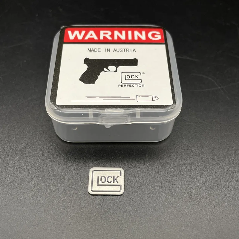 Boxed CNC Stainless Steel Glock 17 Grip Patch Nameplate Decoration for Kublai P1 Accessories