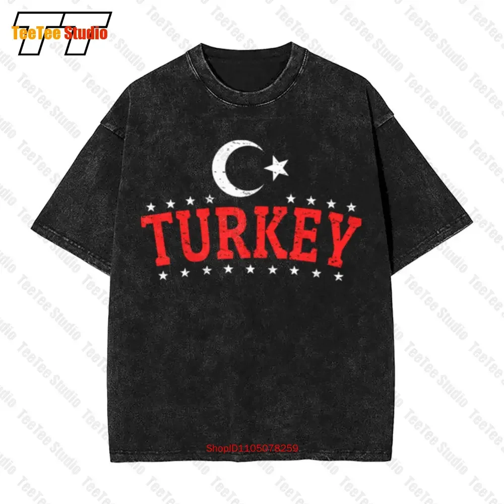 Turkey Flag Patriotic Turkish Heritage Flag Vintage Oversized T-Shirt VFYD