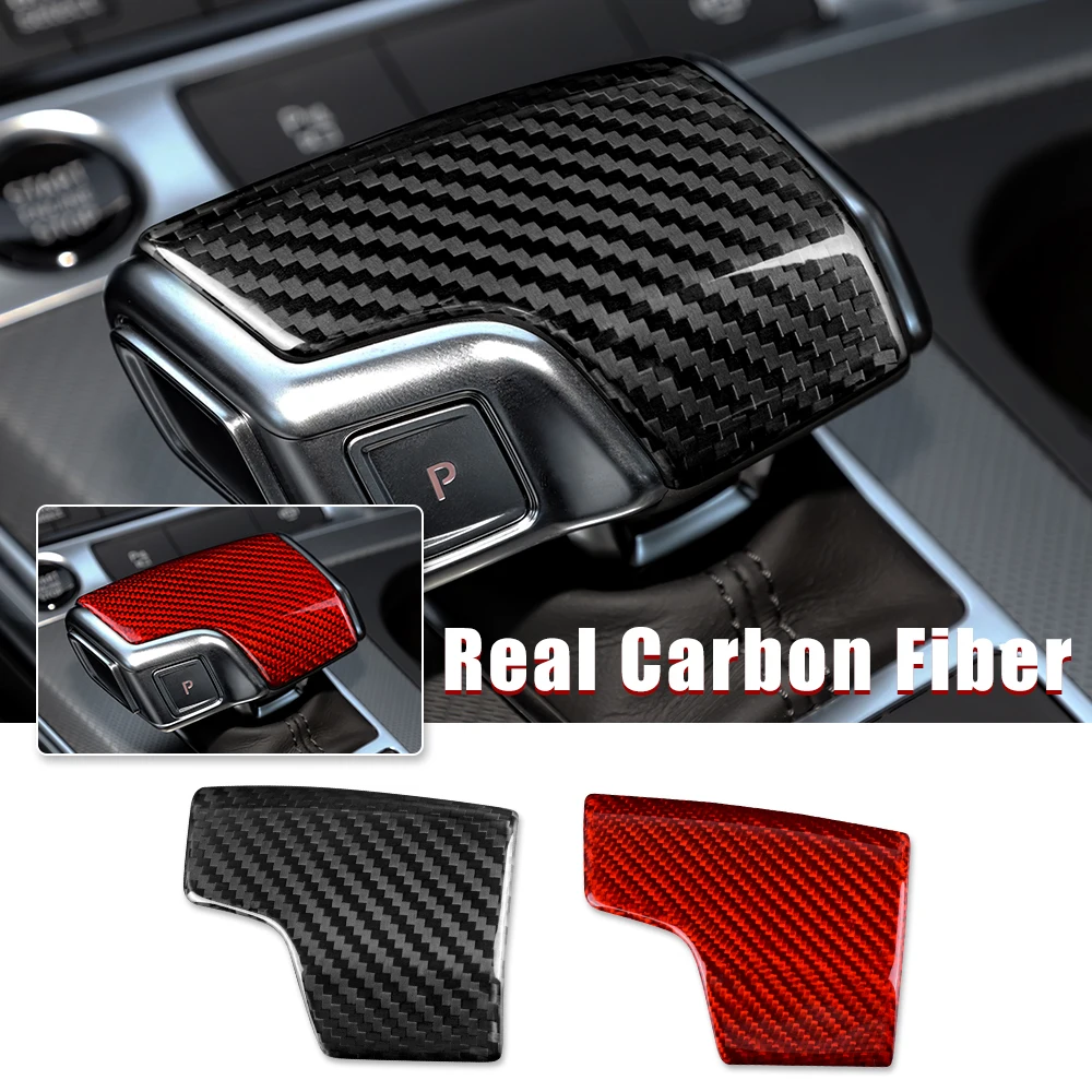 

Dry Carbon Fiber For Audi A6 C8 A7 SQ8 RS6 RS7 Q7 Q8 S8 2019 2020 2021 2022 Gear Shift Panel Frame Gear Knob Cover Head Trim