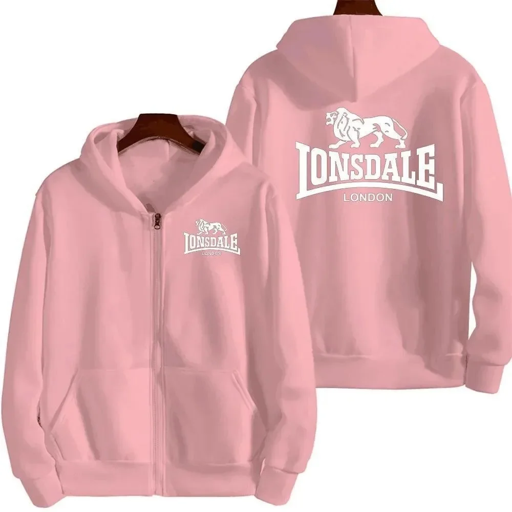 قميص بقلنسوة عصري جديد مطبوع للخريف والشتاء بسحاب كاجوال مريح على طراز الشارع للرجال والنساء