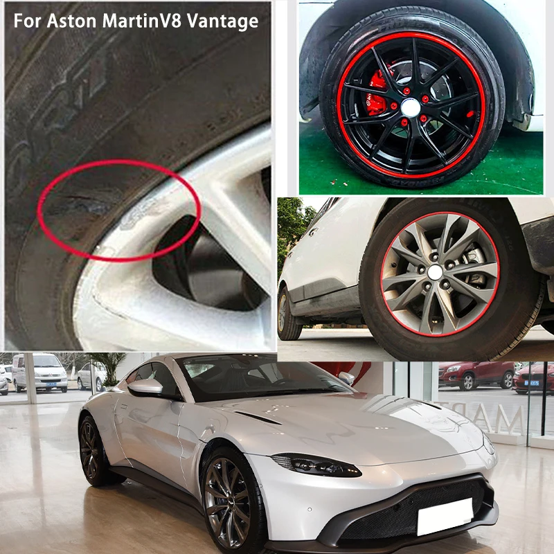 

Защитное кольцо для автомобильного колеса Aston MartinV8, износостойкие декоративные детали, Резиновая лента для предотвращения утечки шин