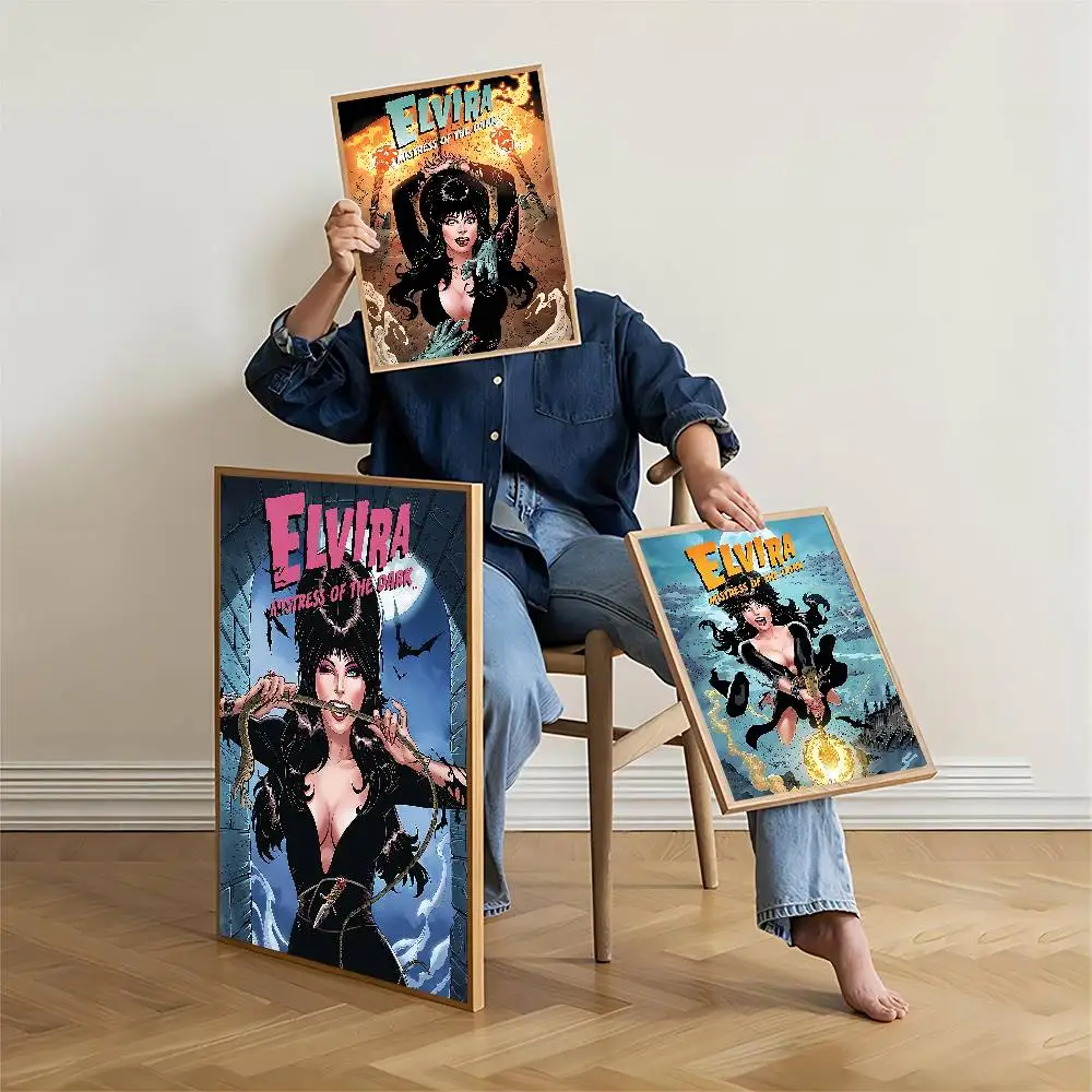 Movie E-Elvira Mistress Of The Dark Anime Posters Sticky Whitepaper Prints Posters Artwork Kawaii Room Decor