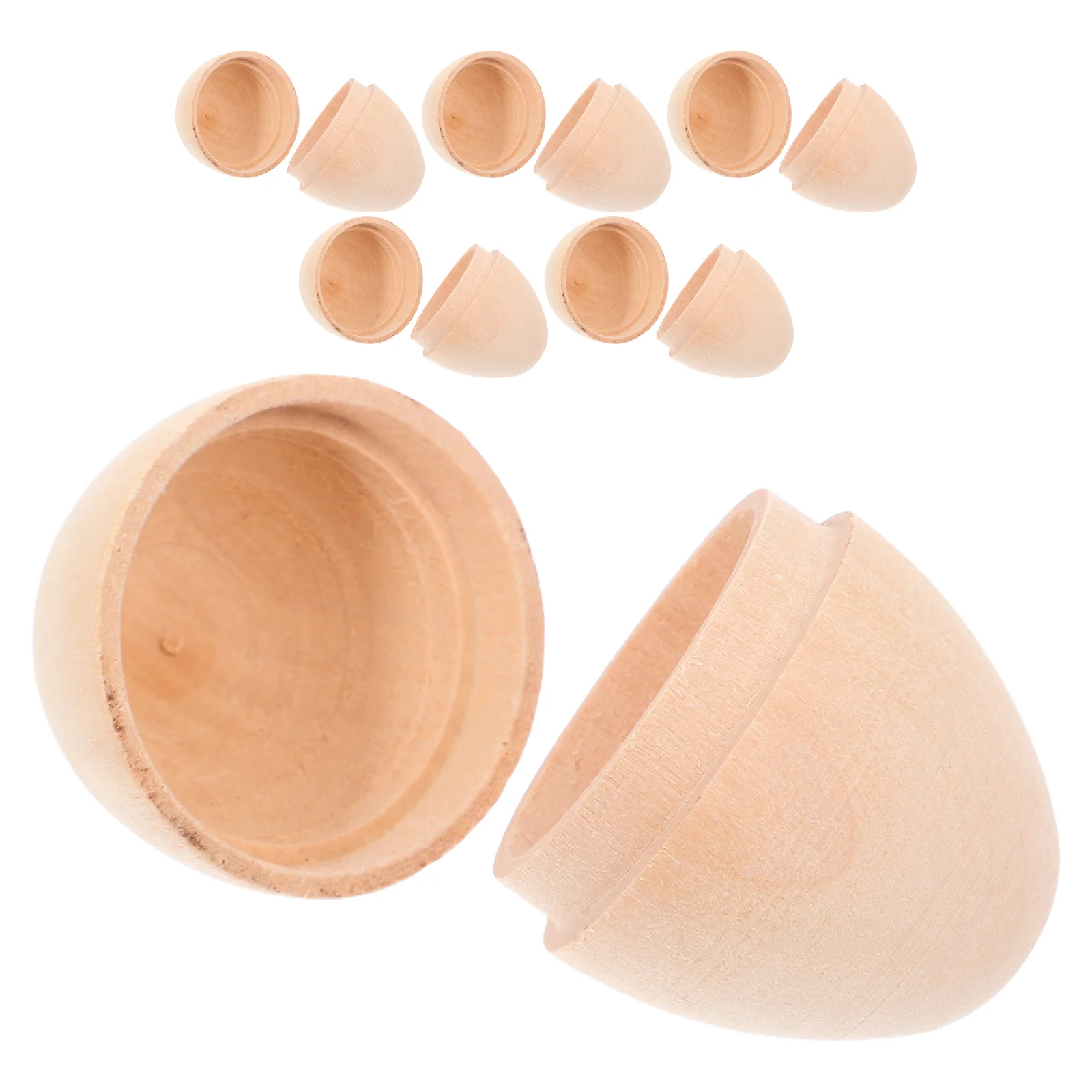 

6 Pcs White Embryonated Egg Wooden Easter Manual Ornaments to Paint Eggs Decor Crafts