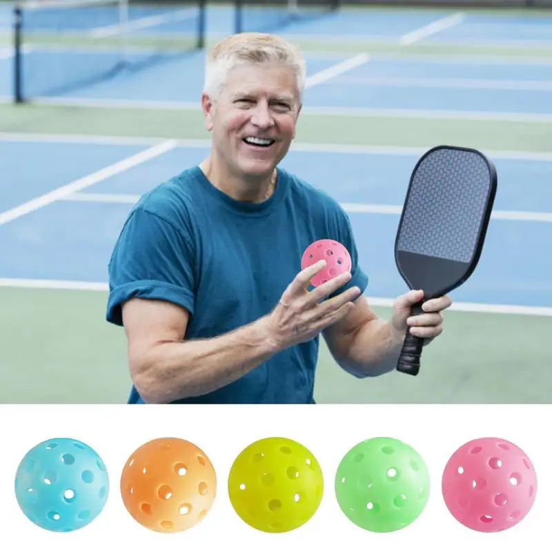 Pickleball luminoso 74MM durevole Night Light Green Ball 40 fori Outdoor Competition Pickleball Balls Glowing In The Dark