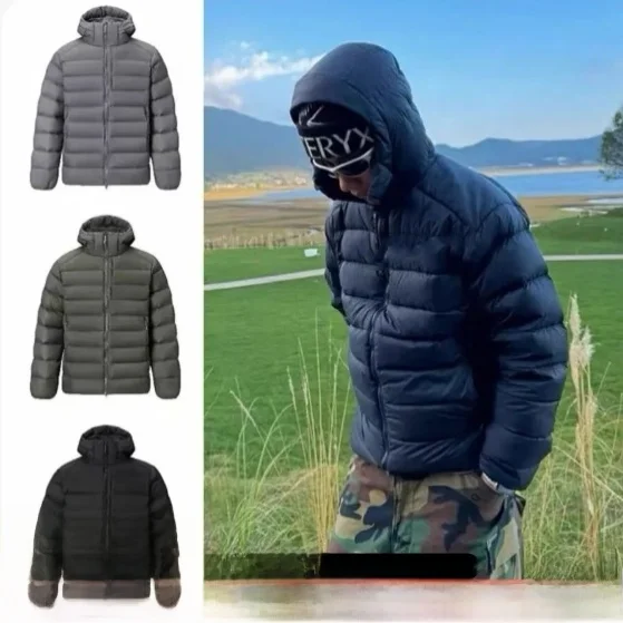 

High Puffin Cleanlin 90 White Du down Men's Outdoor Windproof Rainproof down Jaet Regular Fit Long Sve Zipper Cl...