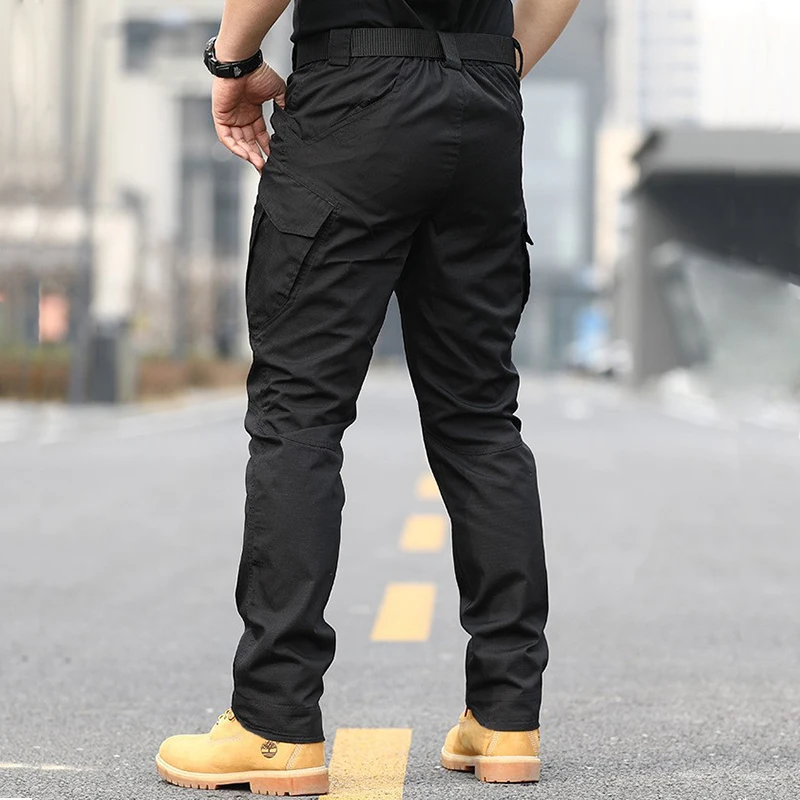 Cargo Pants Men Casual Tactical Trousers Large Side Pockets Abrasion Scratch Resistant Male Pant Outdoor Traning Hiking Pants