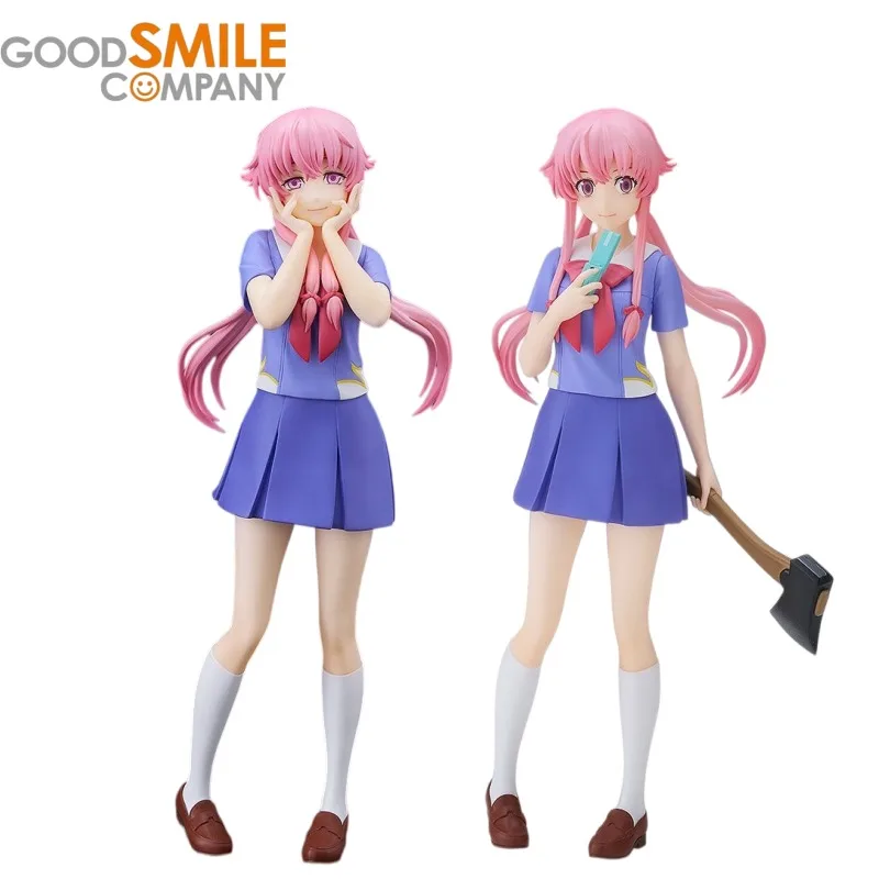 In Stock Original Good Smile Pop Up Future Diary Gasai Yuno Anime Action Figure Toys for Gift Collectible Model Toy