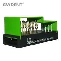 Juego de fresas de osseodensificación Dental, Kit quirúrgico verde, 17 unidades