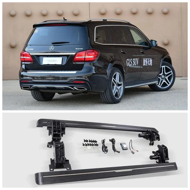 

For Benz GL GLS X166 GLS320 GLS350 GLS400 GLS450 2013-2019 Electric Automatic Running Boards Side Step Bar High Quality Pedals