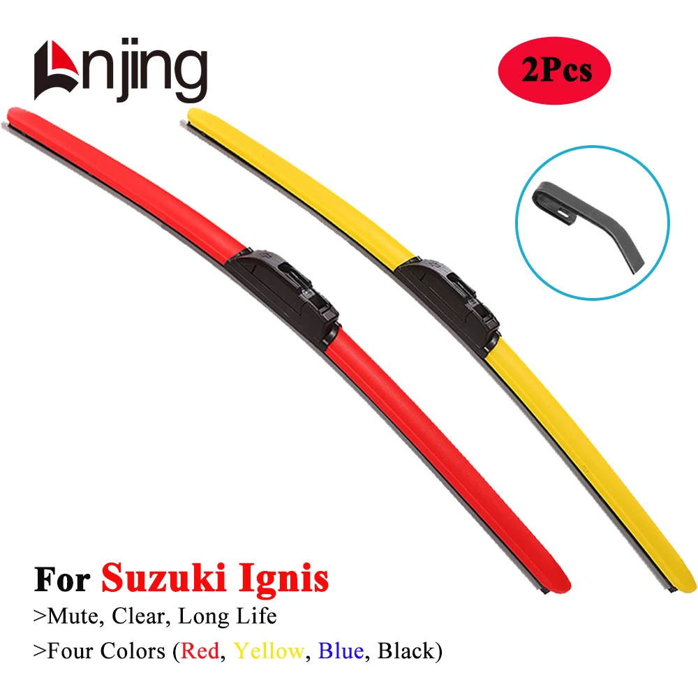 LNJING Colorful Car Wiper Blades For Suzuki Ignis FH MH MF 2000 2003 2005 2008 2011 2015 2016 2018 2019 2020 2021 2022 2023 2024