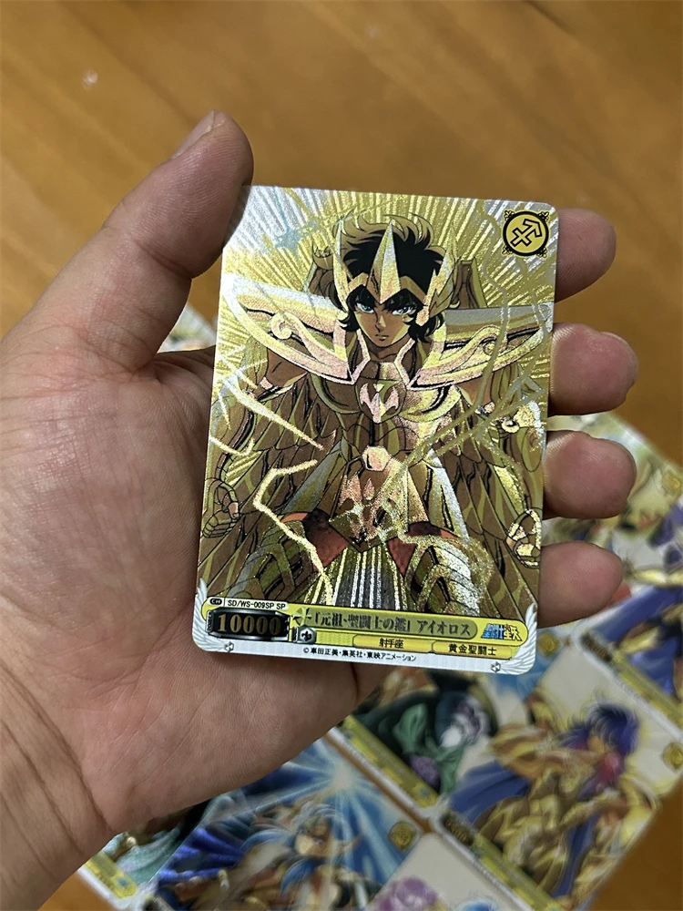 12Pcs/set Saint Seiya Signature Collect Trading Flash Card Anime Gift Cartoon Self-Control 63X88