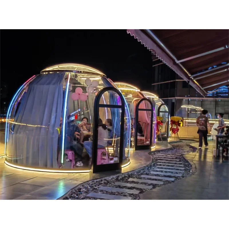 custom.Foldable Party Inflatable Cabin Tent Geodesic Igloo Dome Tents Events Glamping Dome Luxury Mobile Homes Outdoor House