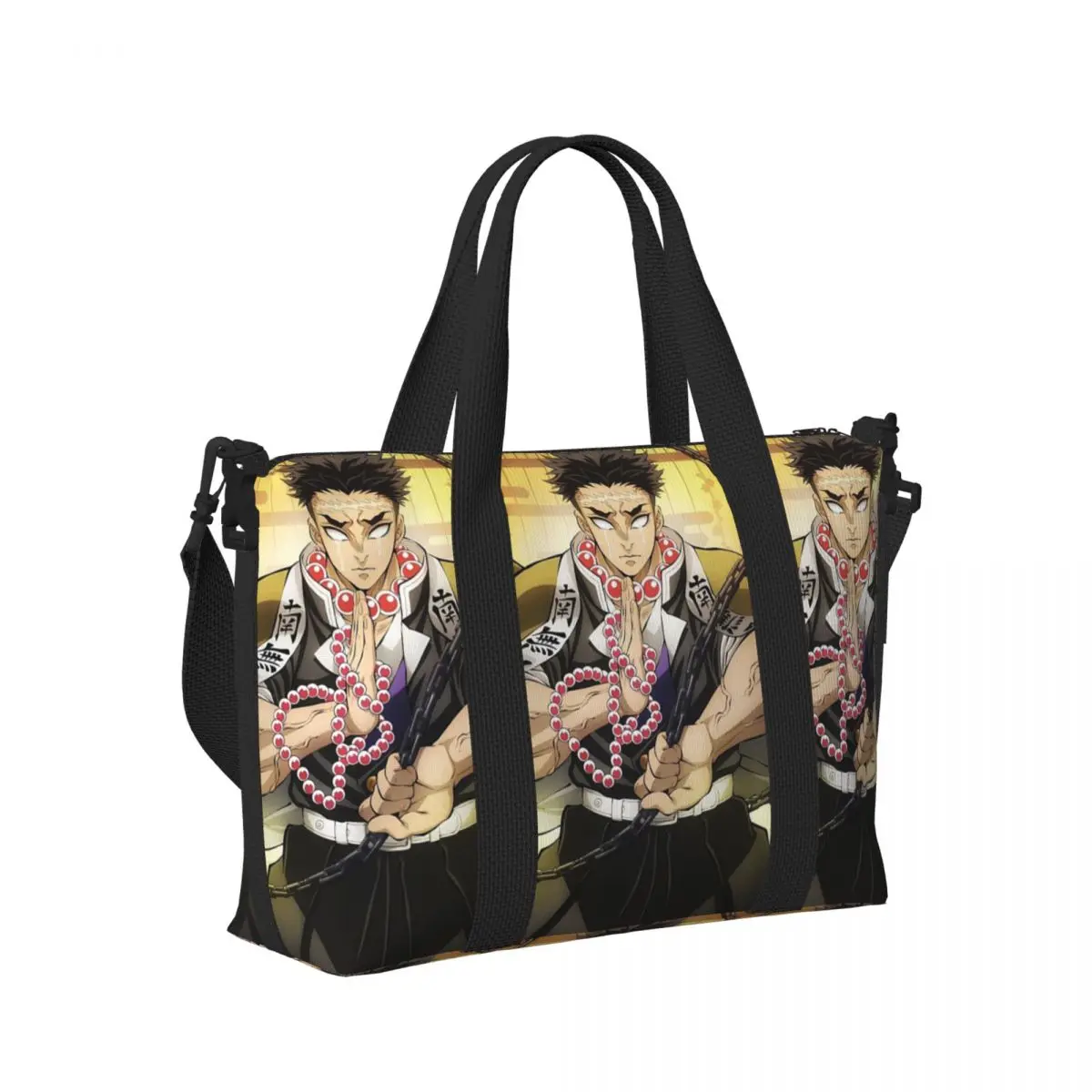 

Anime Demon Slayer Beach Travel Bag Large Capacity Tote Bags for Gym Sport Women Shopping Duffle Shoulder Bag