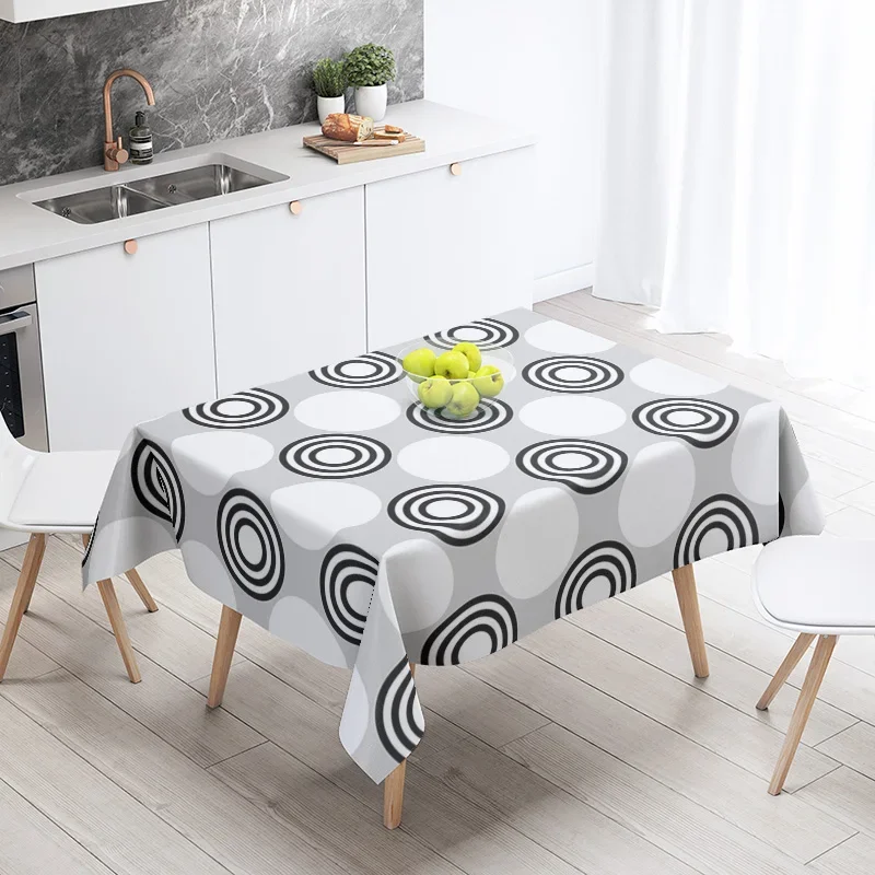 Home tablecloths dining decoration and rectangular table accessories waterproof cloth Anti-stain simple Modern abstract nordic