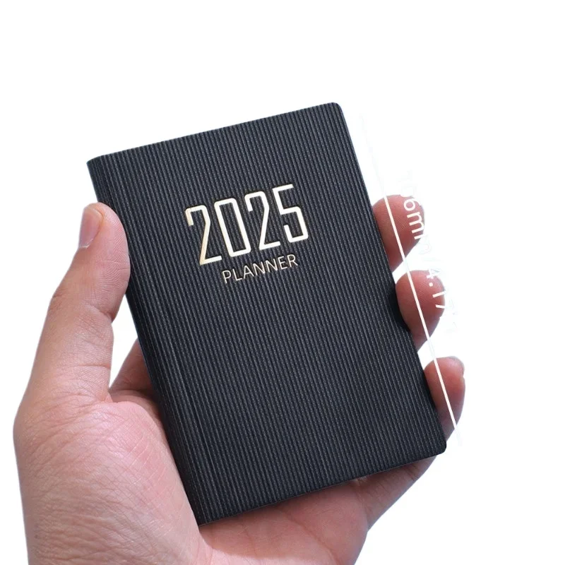 2025 A7 Agenda Book Mini Portable Diary Weekly Planner Notebooks To Do List English Notepad With Calendar School Office Supplies